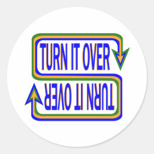 Sticker Rond Transformez-Le Au-Dessus De Citation Inspirationne