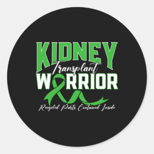 Sticker Rond Transplanter le rein Guerrier Renal Maladie du rei