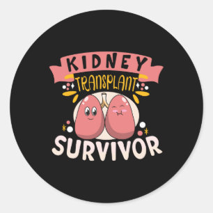 Sticker Rond Transplanter le survivant Maladie du rein Stone du