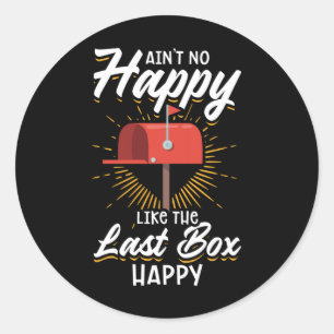 Sticker Rond Transporteur de courrier amusant travailleur posta