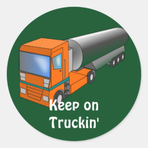 Sticker Rond Transporteur lourd de camion-citerne à gaz pour en
