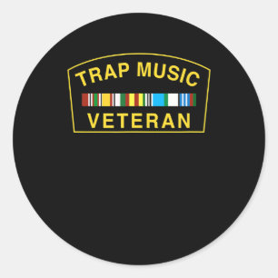 Sticker Rond Trap Music Vétérinaire - Vêtements de rue urbains