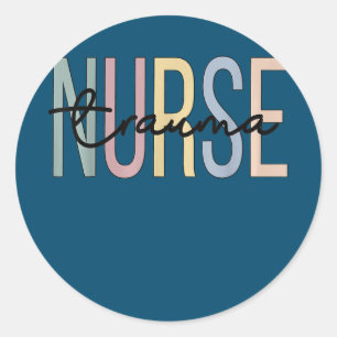 Sticker Rond Trauma Infirmière Boho Trauma Soins infirmiers