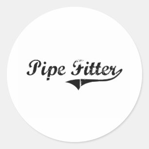 Sticker Rond Travail professionnel de tuyauterie