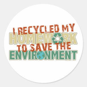 Sticker Rond Travail Recyclé