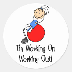 Sticker Rond Travailler à établir l'autocollant