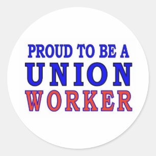 STICKER ROND TRAVAILLEUR DES SYNDICATS