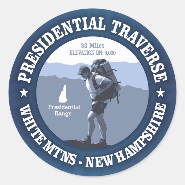 Sticker Rond Traverse présidentielle (e) (Devant)