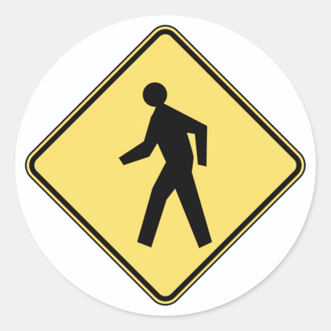 Sticker Rond Traversée piétonne (Devant)