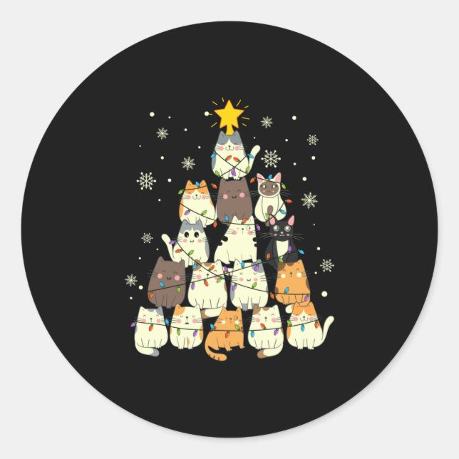 Sticker Rond Tree de Merry Xmas (Devant)