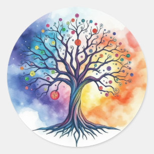 Sticker Rond Tree of Life