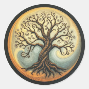 Sticker Rond Tree of Life