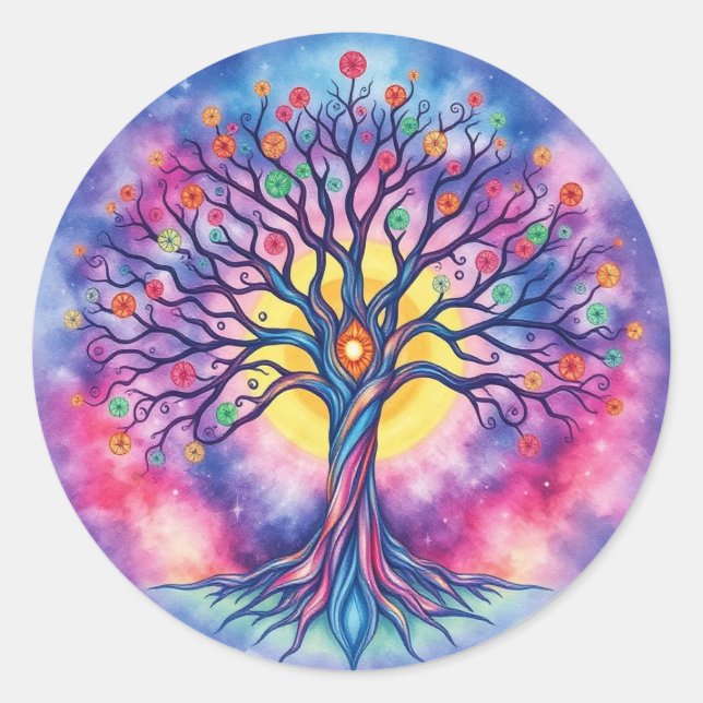 Sticker Rond Tree of Life (Devant)