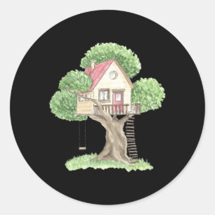 Sticker Rond Treehouse