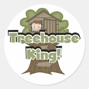 Sticker Rond Treehouse King Tshirts et cadeaux