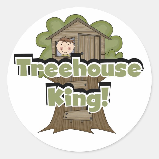 Sticker Rond Treehouse King Tshirts et cadeaux (Devant)