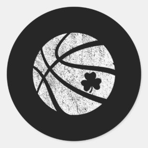 Sticker Rond Trèfle Chanceux Basball Shamrock Saint-Patrick Irl