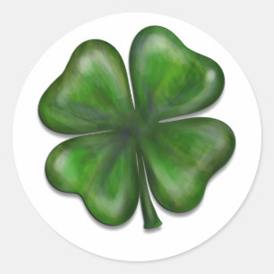 Sticker Rond trèfle de 4 feuilles