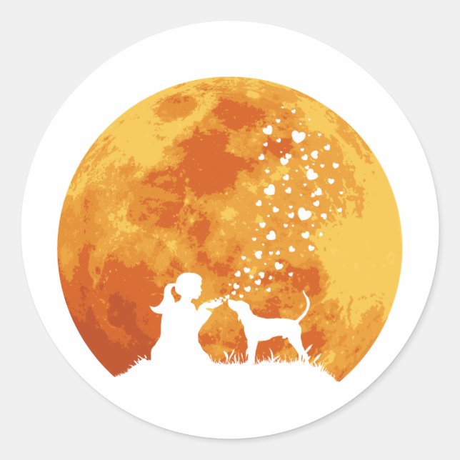 Sticker Rond Treking Walker Coonhound (Devant)