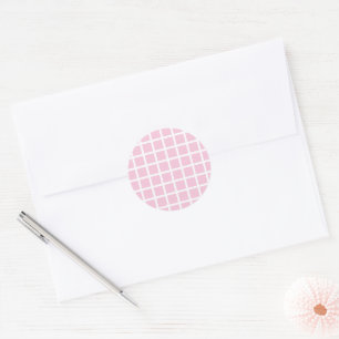 Sticker Rond Trellis White - Rose Clair