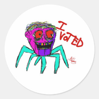 Sticker Rond Trendy I Voté Mème Ulster Comté