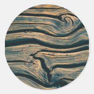Sticker Rond Trendy Wood Bois Bûches d'Arbre