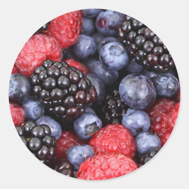 Sticker Rond Très Berry (Devant)