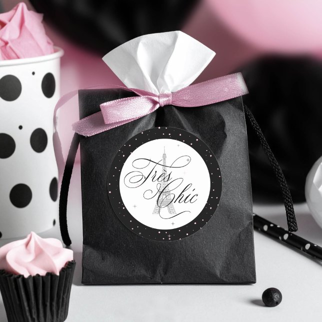 Sticker Rond Très Chic Paris Pois ID1162 (Créateur téléchargé)