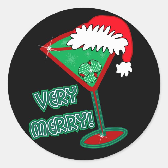 Sticker Rond Très Joyeux ! (Devant)