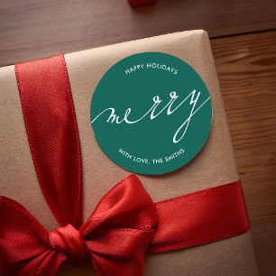 Sticker Rond Très Joyeux Noël