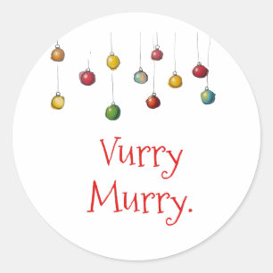 Sticker Rond Très joyeux (Noël amusant)