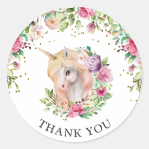 Sticker Rond Très Magique Jour Unicorn