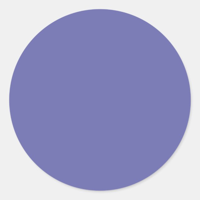 Sticker Rond Très Peri couleur solide | perwinkle bleu violet  (Devant)