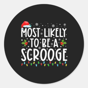Sticker Rond Très Probable D'Être Une Famille De Scrooge Fun Co