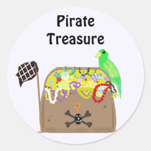 Sticker Rond Trésor de pirate