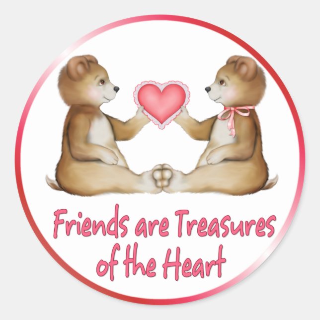 Sticker Rond Trésors du coeur (Devant)