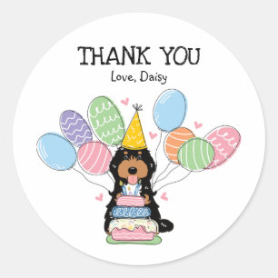 Sticker Rond Tri Cockapoo Cavapoo Anniversaire Favoriser Tags S