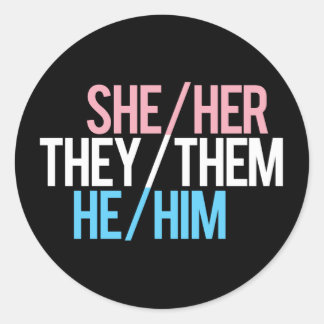 Sticker Rond Triade Pronoun, Tour
