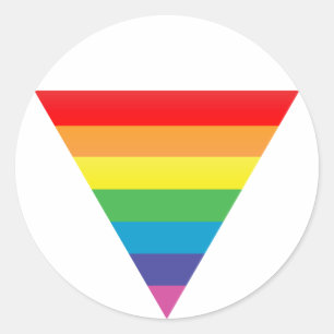 Sticker Rond triangle d'arc-en-ciel