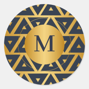 Sticker Rond Triangle motif géométrique personnalisé