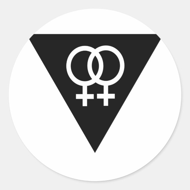 Sticker Rond Triangle noir (Devant)