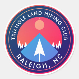 Sticker Rond triangle terre randonnée club carolina nord