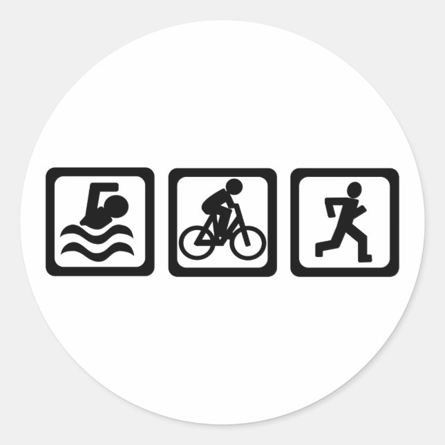 Sticker Rond Triathlon (Devant)