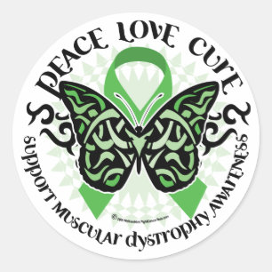 Sticker Rond Tribal 2 de papillon de dystrophie musculaire