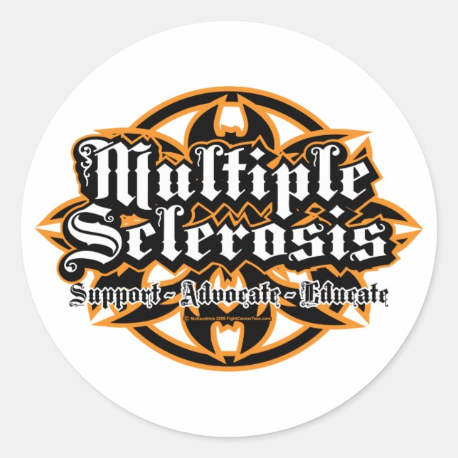 Sticker Rond Tribal de la sclérose en plaques (Devant)