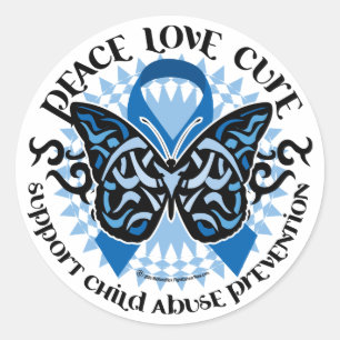 Sticker Rond Tribal de papillon de prévention de mauvais