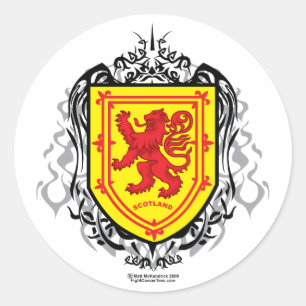 Sticker Rond Tribal effréné de lion