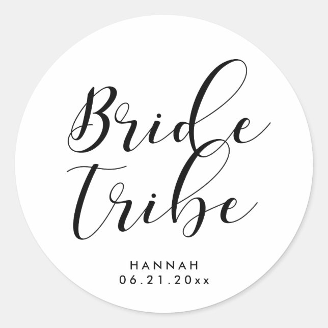 Sticker Rond Tribu de la mariée (Devant)