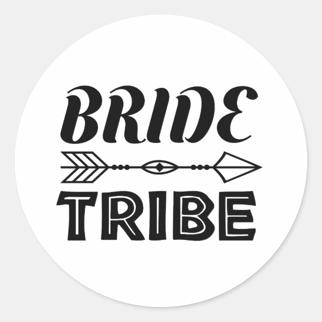 Sticker Rond Tribu de la mariée    (Devant)