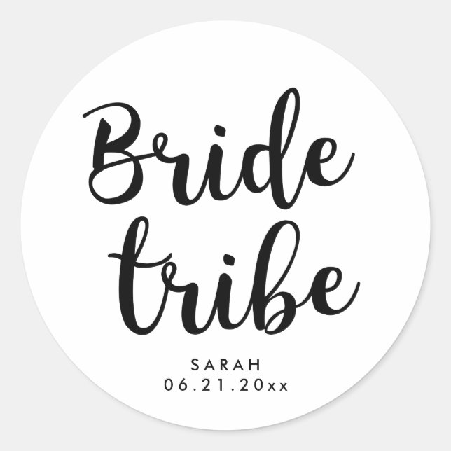 Sticker Rond Tribu de mariée adorable (Devant)
